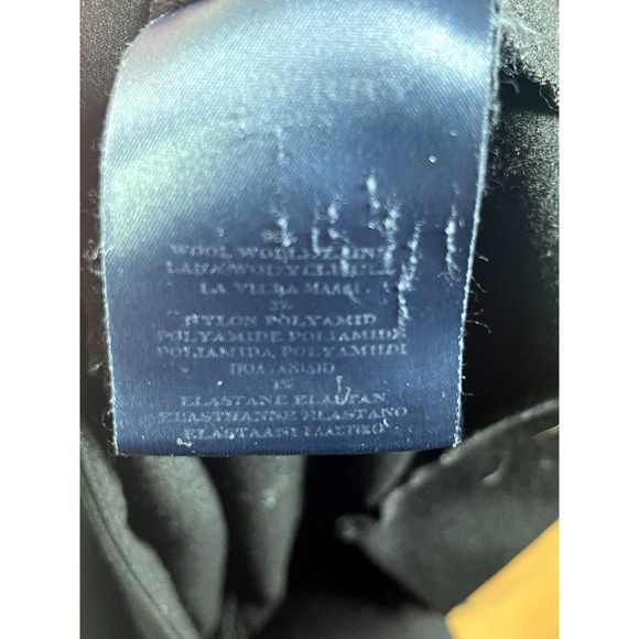 Burberry London Black Wool Side Button Womens Trousers Size 8 Wider Leg - Picture 6 of 6